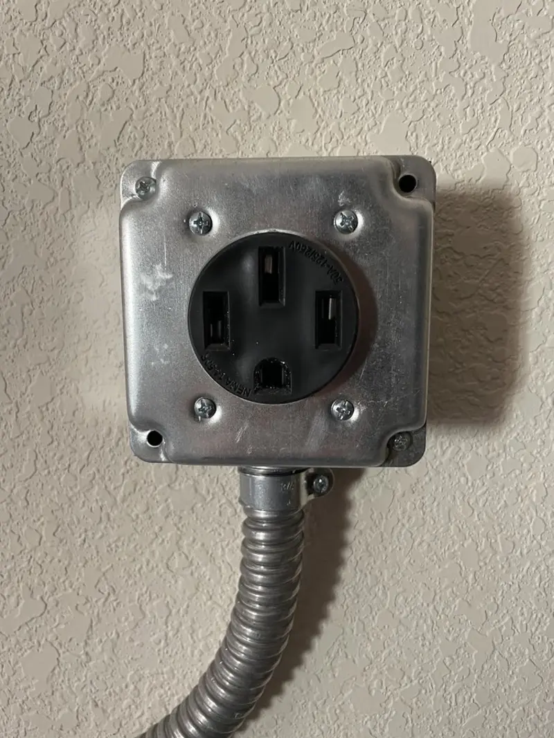 NEMA 14-50 outlet installed for Electrical Panel Upgrade in Sparta